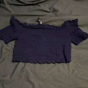 Navy crop top